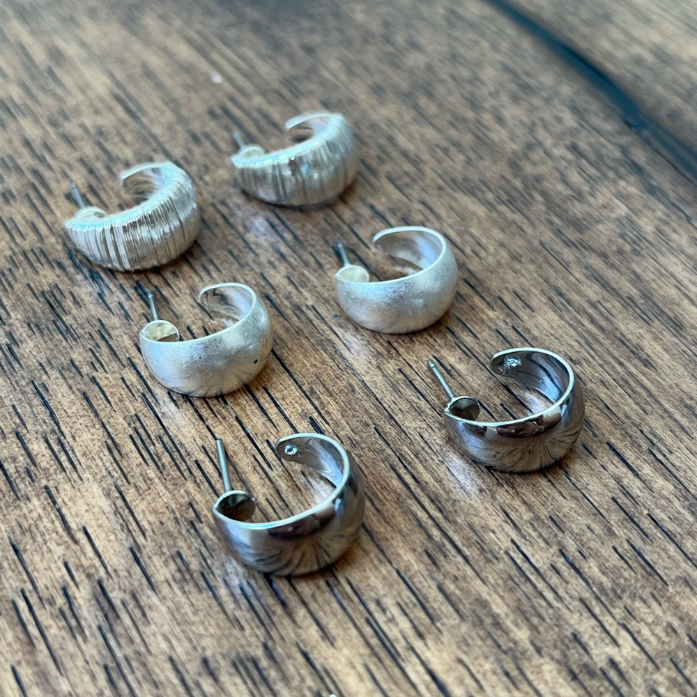 3 sets of earrings